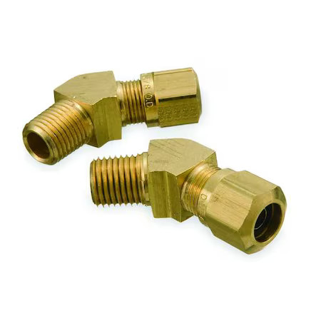 Weatherhead 1480X6x6 Elbow, Brass, Comp. 3/8 In, Nptf 3/8 In