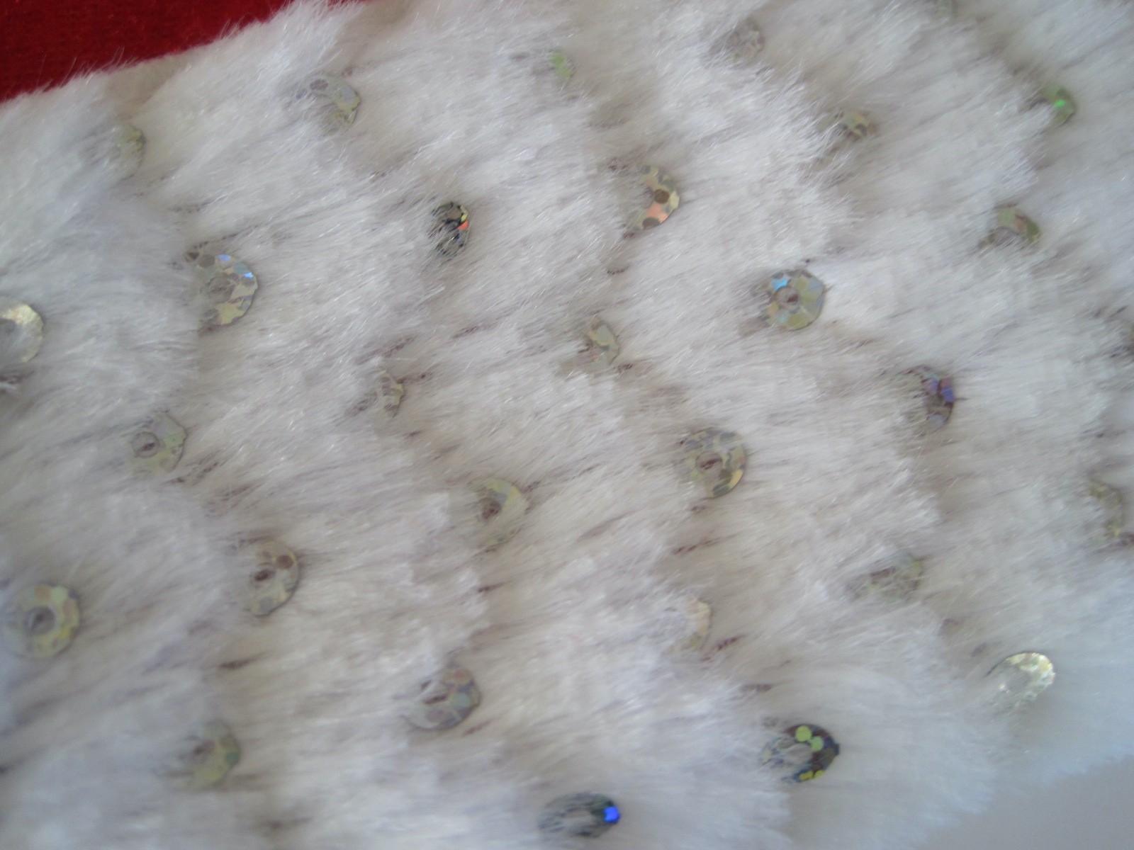 Sequin In Fur Santa Hat 17"