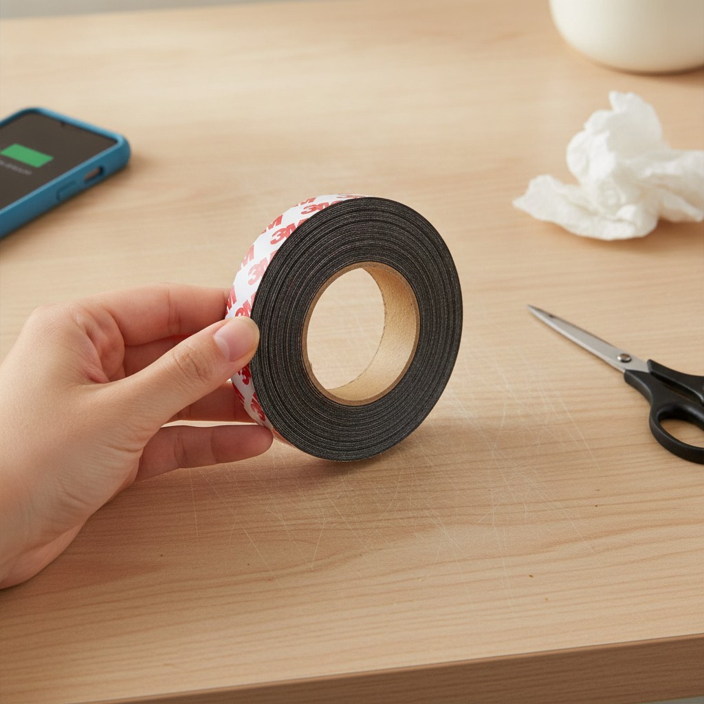 0.012" Ultra Thin Magnetic Tape Roll 30ft x 0.6" Adhesive Backed for Photos, ...