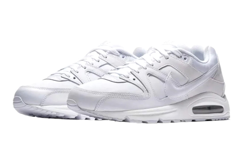 Nike Air Max Command Sneakers Triple White Trainers Retro Logo Swoosh Men Shoes