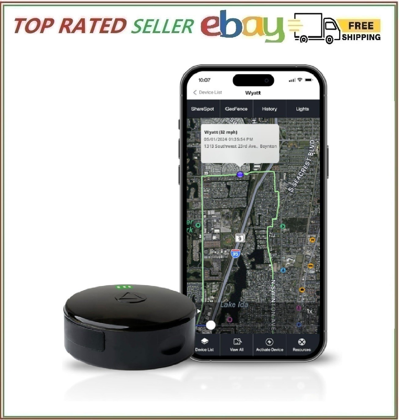 LandAirSea 54 GPS Tracker - Made in the USA from Domestic & Imported Parts. L...