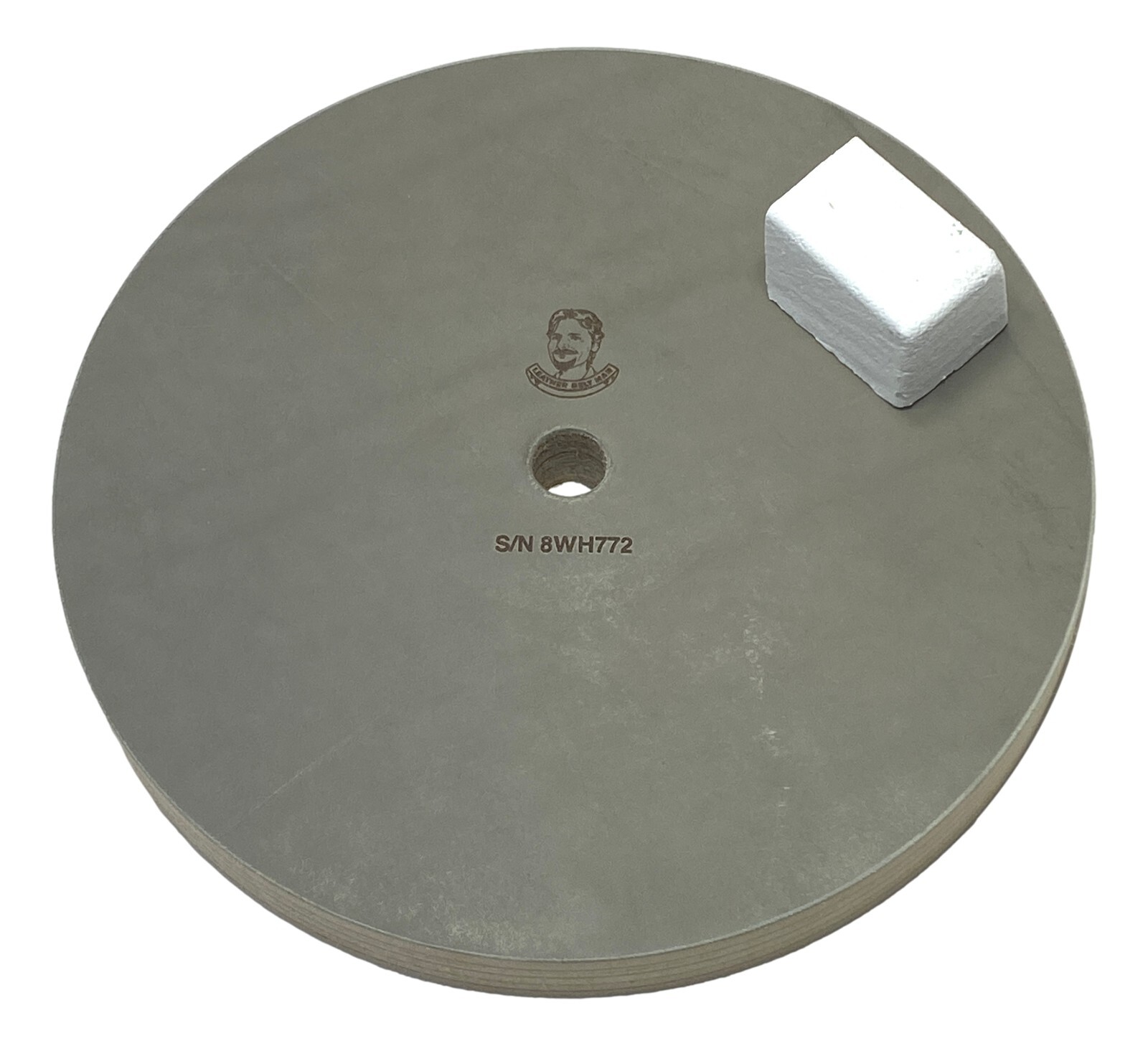 7" (3/4" Width) Leather Honing Wheel - Fits 5/8" Arbor - Buffing Compound Incl