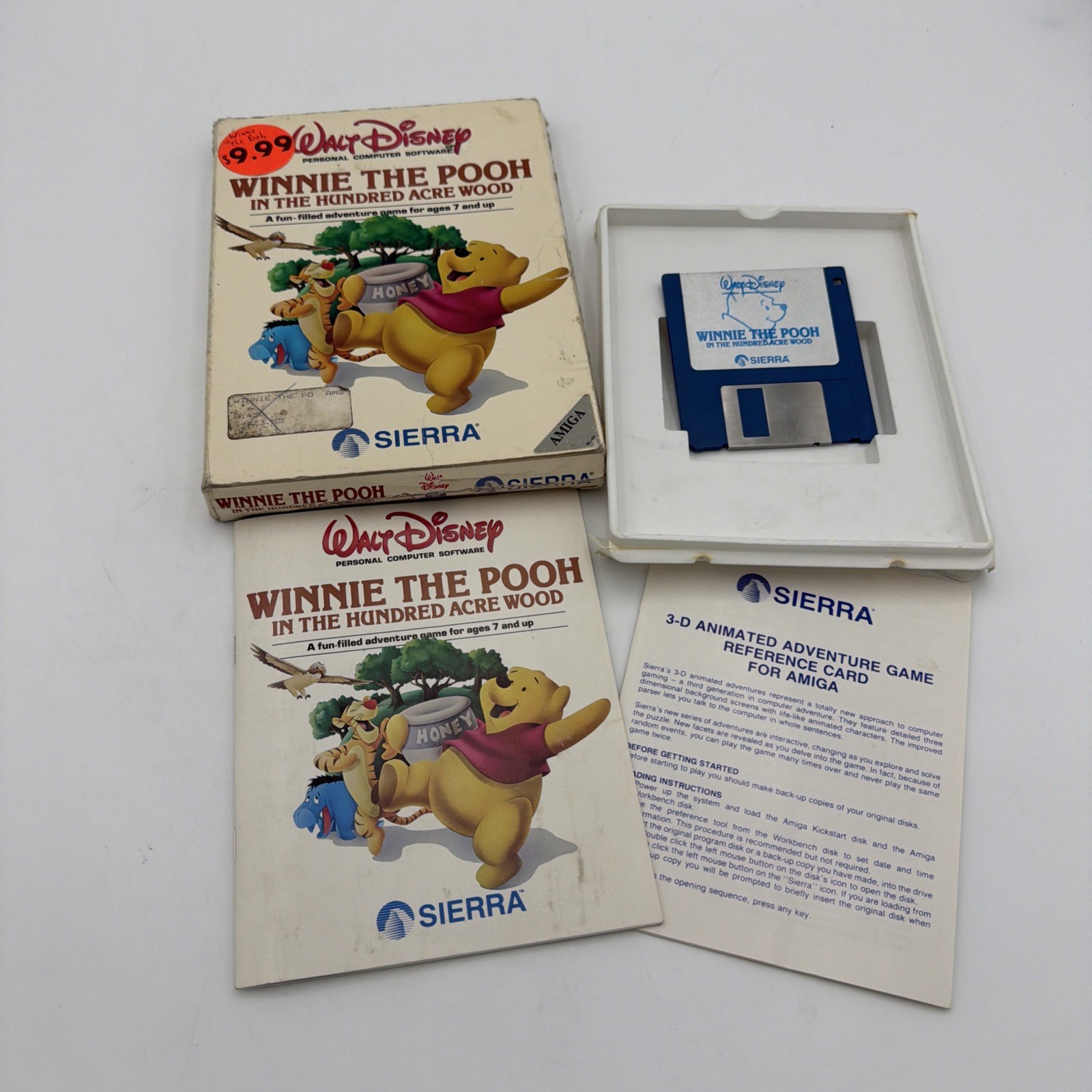Winnie the Pooh Hundred Acre Wood Commodore Amiga Sierra Complete CIB Tested
