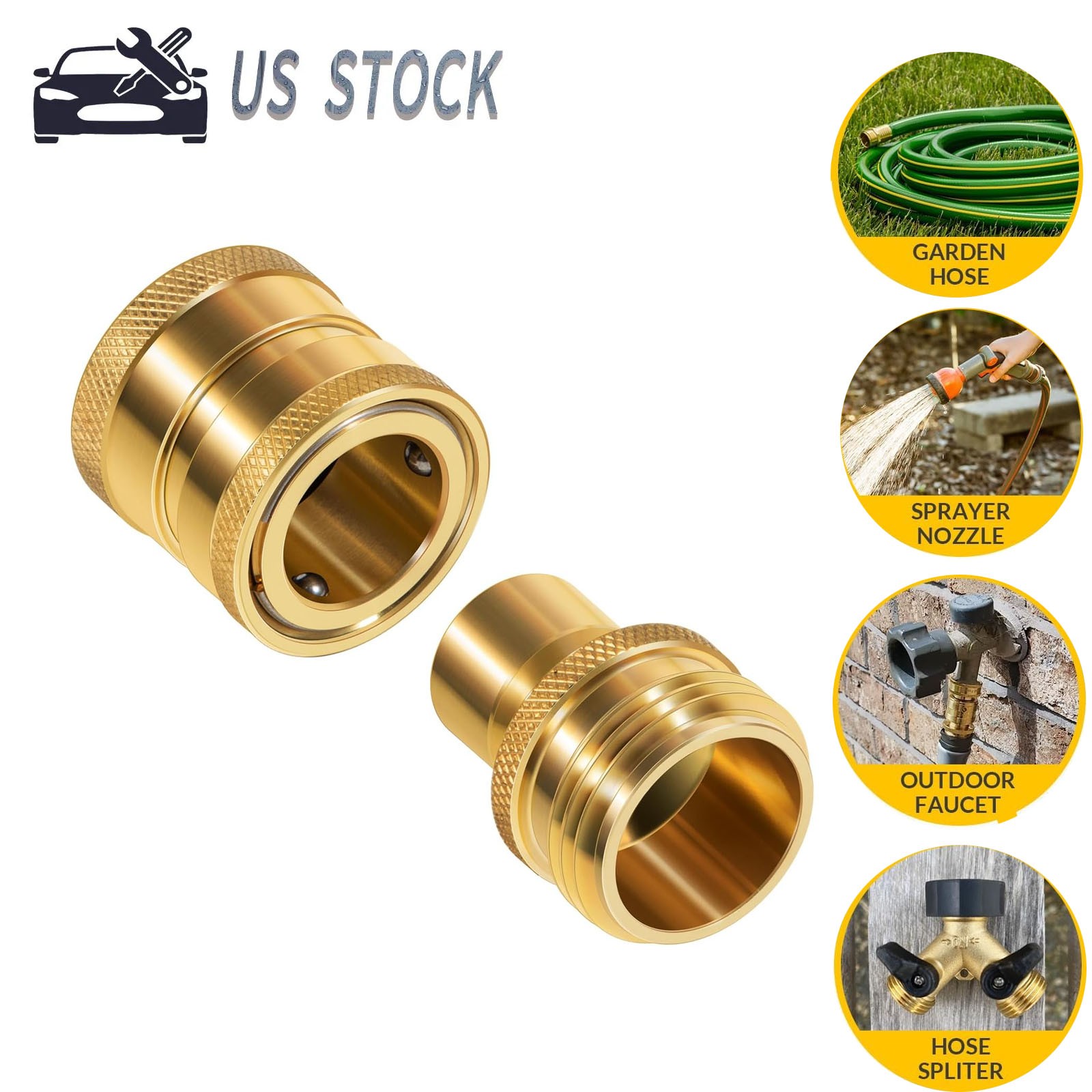 3/4" Brass Quick Disconnect Coupler for Dramm 227729 Universal Fit