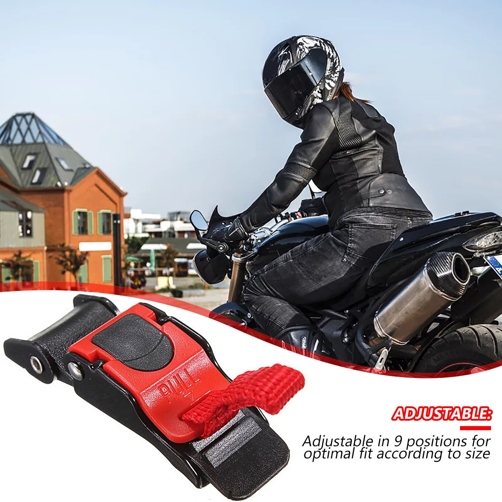 3Set Chin Strap Safety Buckle Clip Motorcycle Bike Helmet Quick Release Buckle