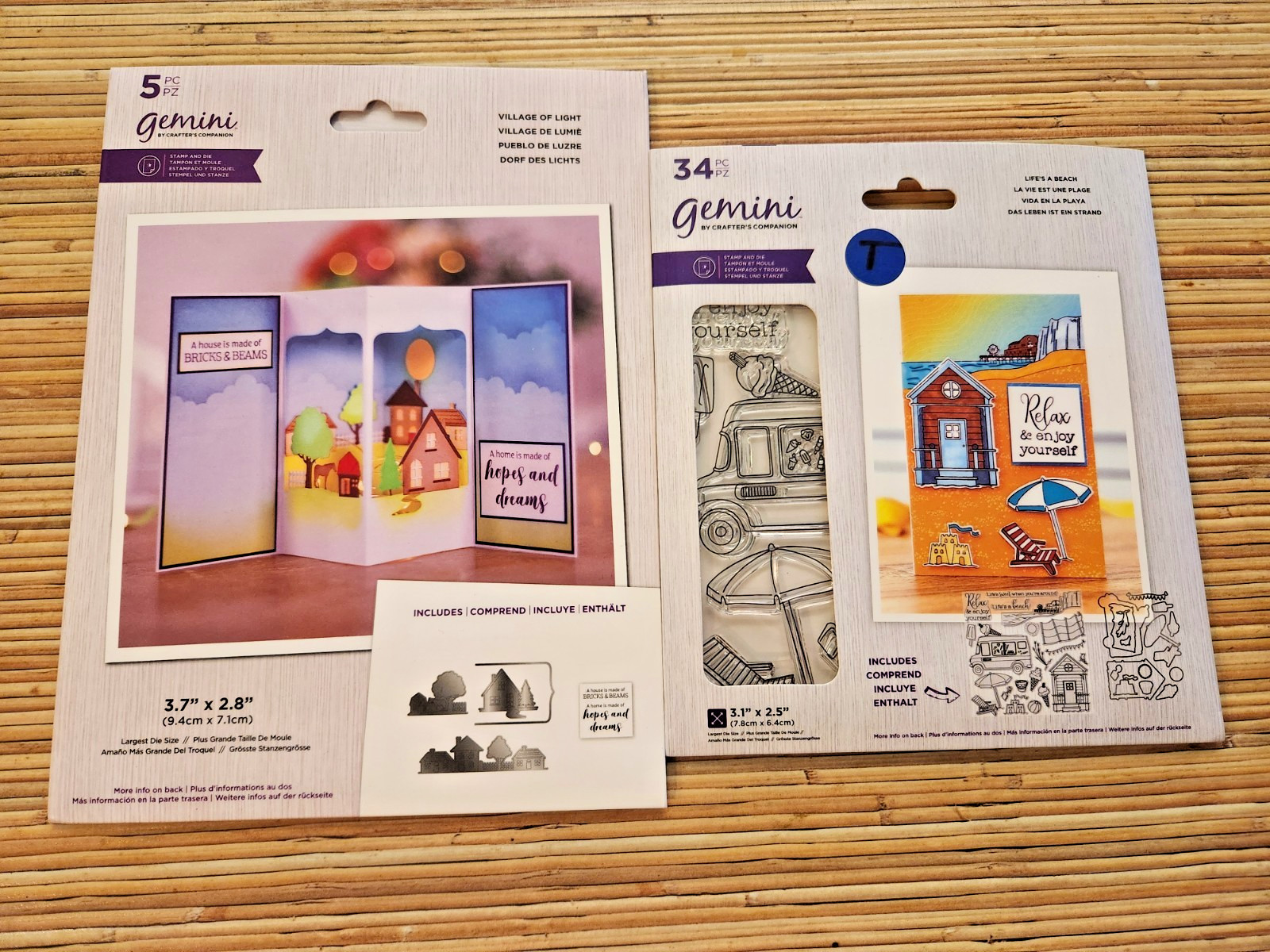 Gemini Crafters Companion Stamp & Die Sets Lot Of 2 Used