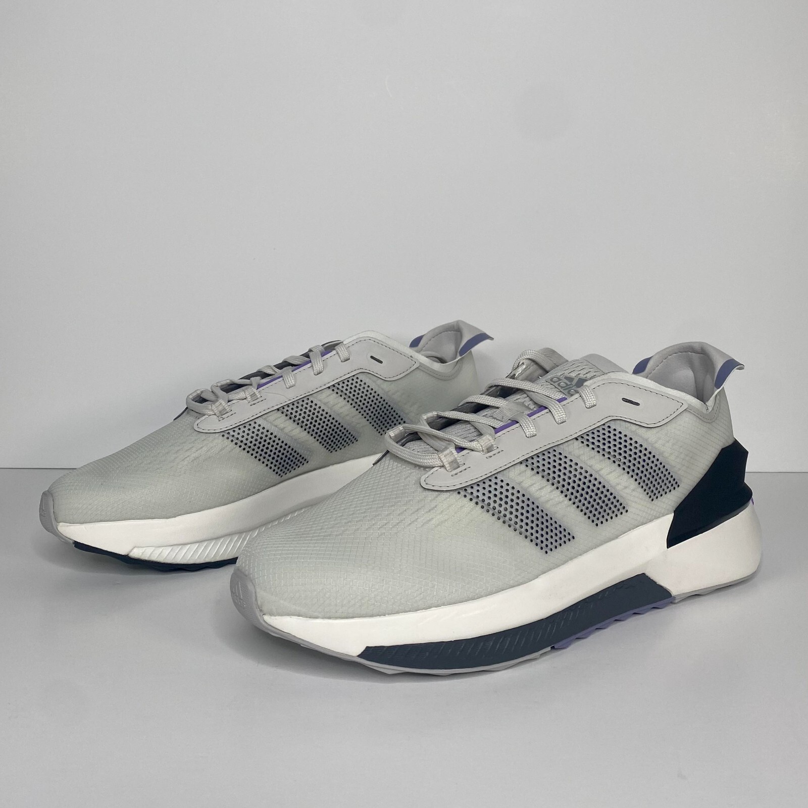 adidas Avryn Trainer Sneakers (ID9422) White/Grey/Lilac Purple Accent NEW
