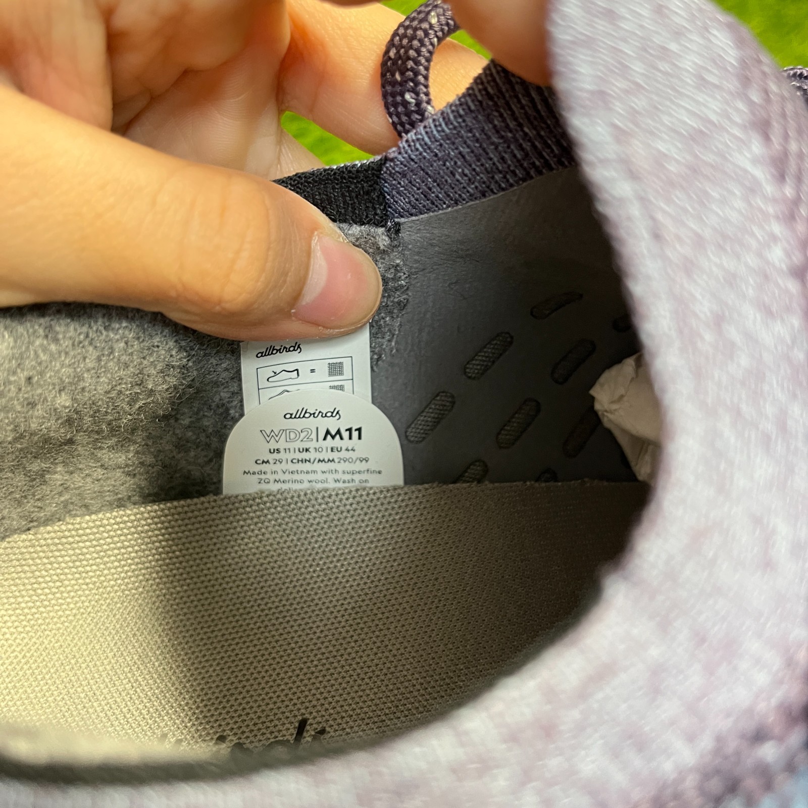 Allbirds Wool Dasher Mizzle Mens Size 11 Purple Gray Running Shoes Sneakers