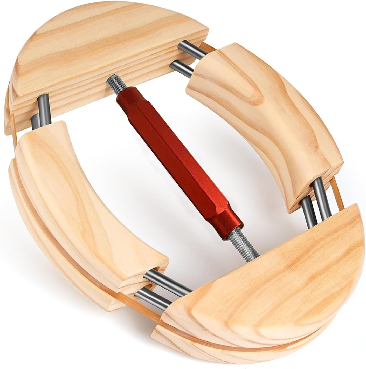 4 Way Wooden Hat Stretcher Hat Expander Fits Sizes 6 7/8 to 8 1/2 Red