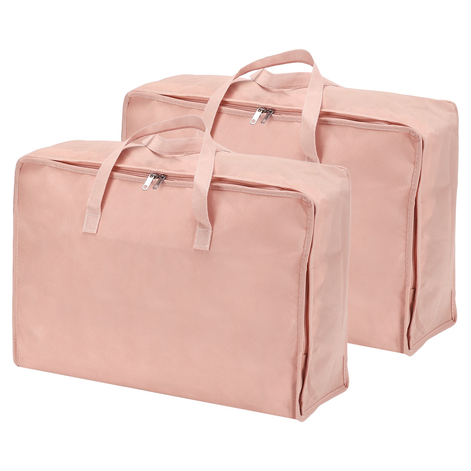 Comforter Storage Bag with Handle 21.3x7.1x14.2" Pink 2Pack