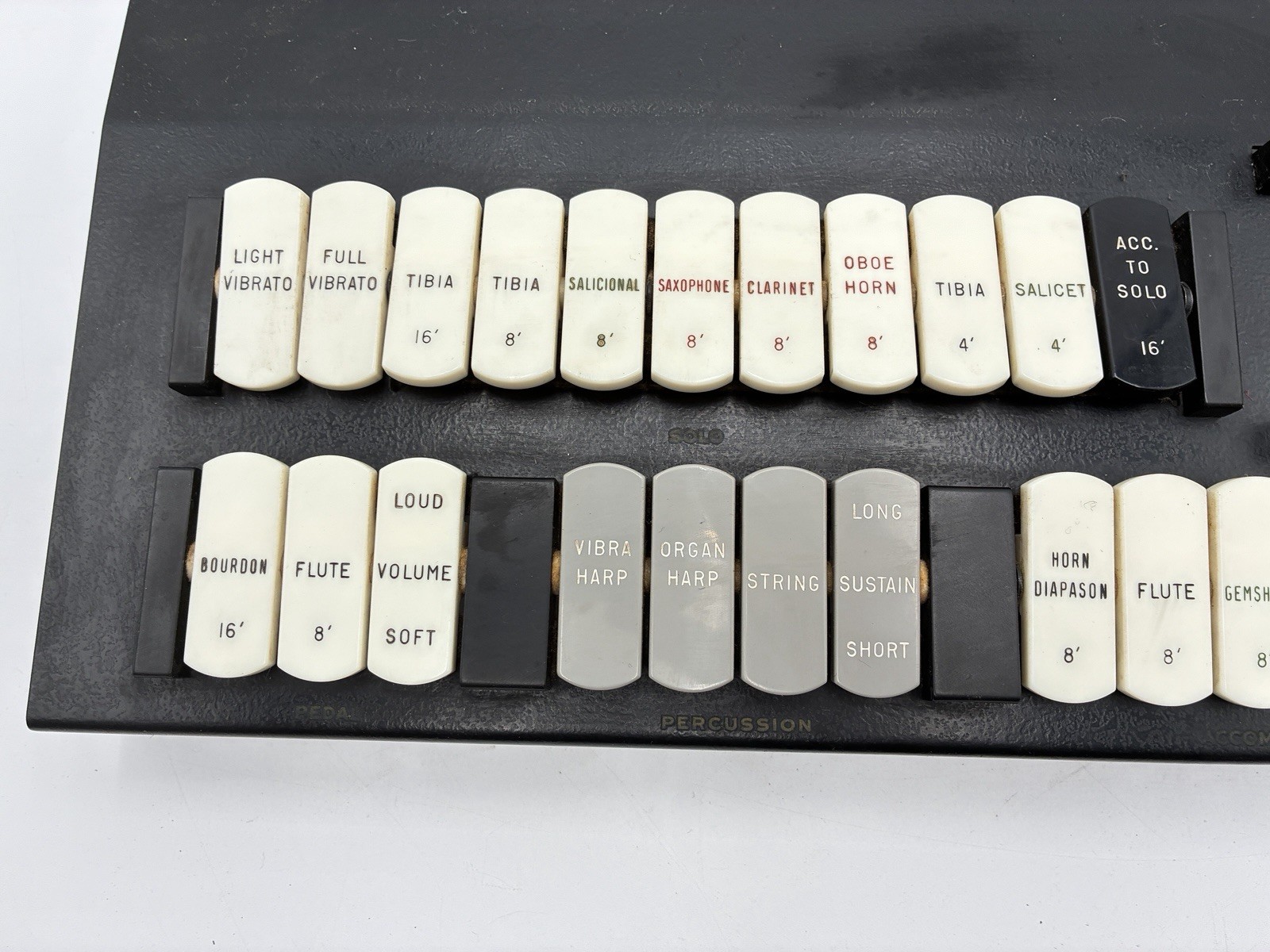 Vtg Baldwin Model 5 5A Organ Stop Tab Control Panel Assembly Levers Parts