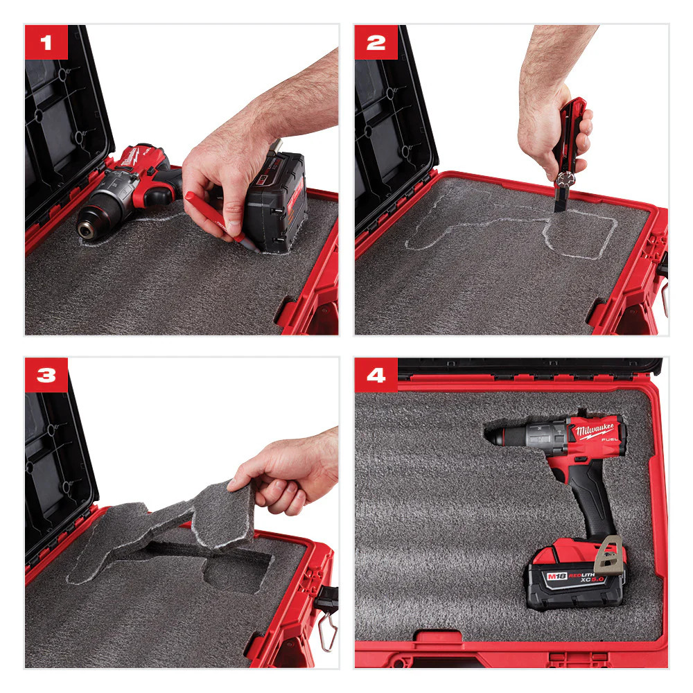 Black&Red 48-22-8450 Polymer Packout Tool Case Foam Insert For Milwaukee