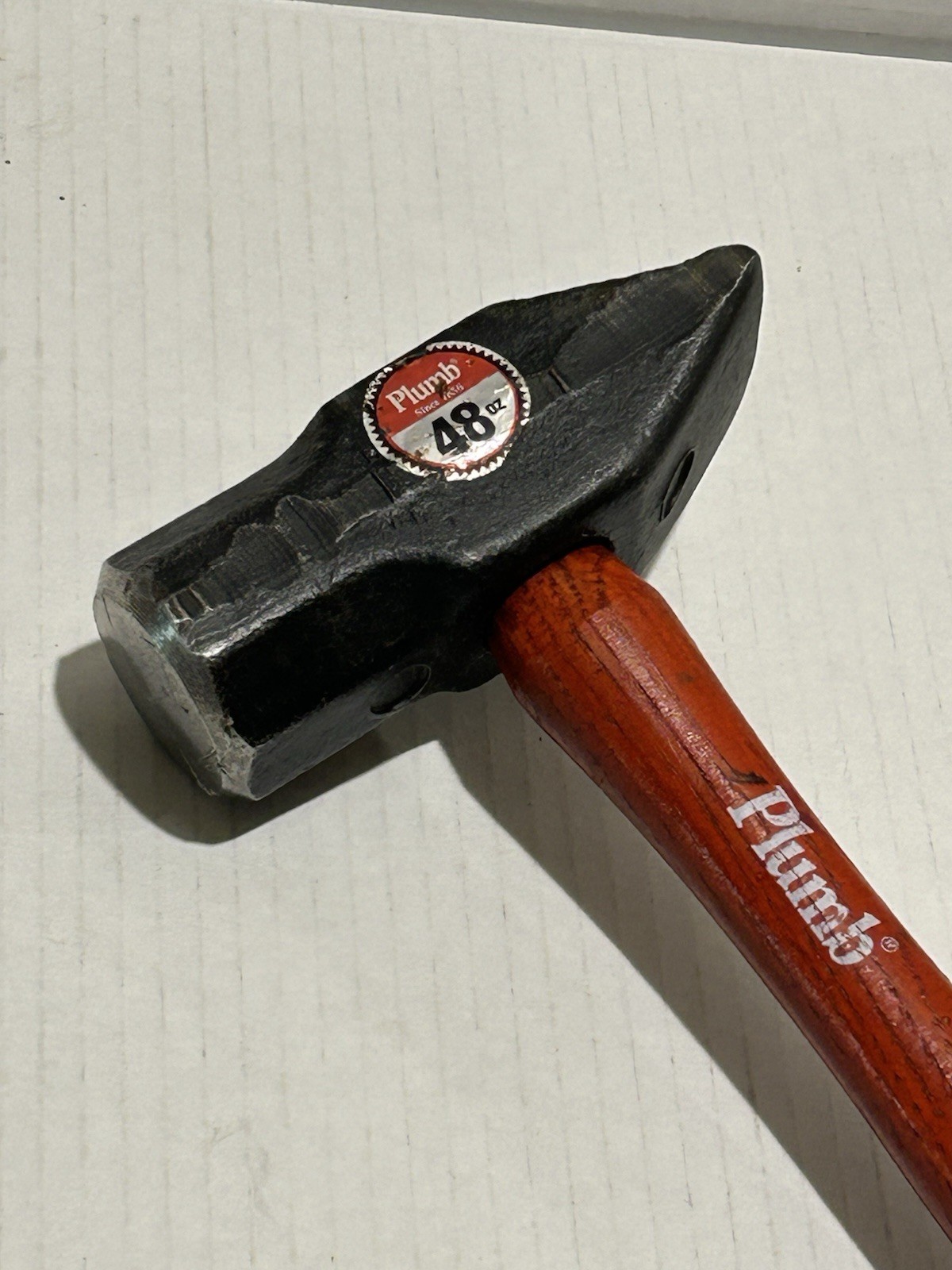 Vintage Plumb 48oz Cross Peen Blacksmiths Sledge Hammer orig. Handle USA