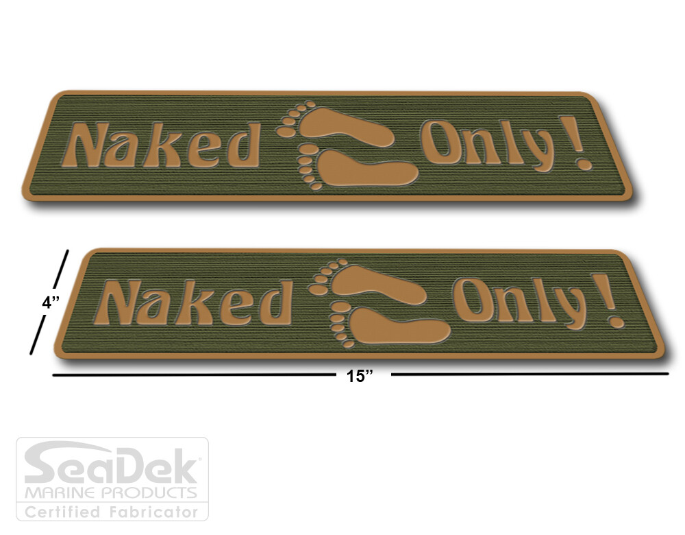 SeaDek Boat EVA Step Pad - Non Skid 2Pc Stick On - OGrn-Mocha - Naked Feet LONG