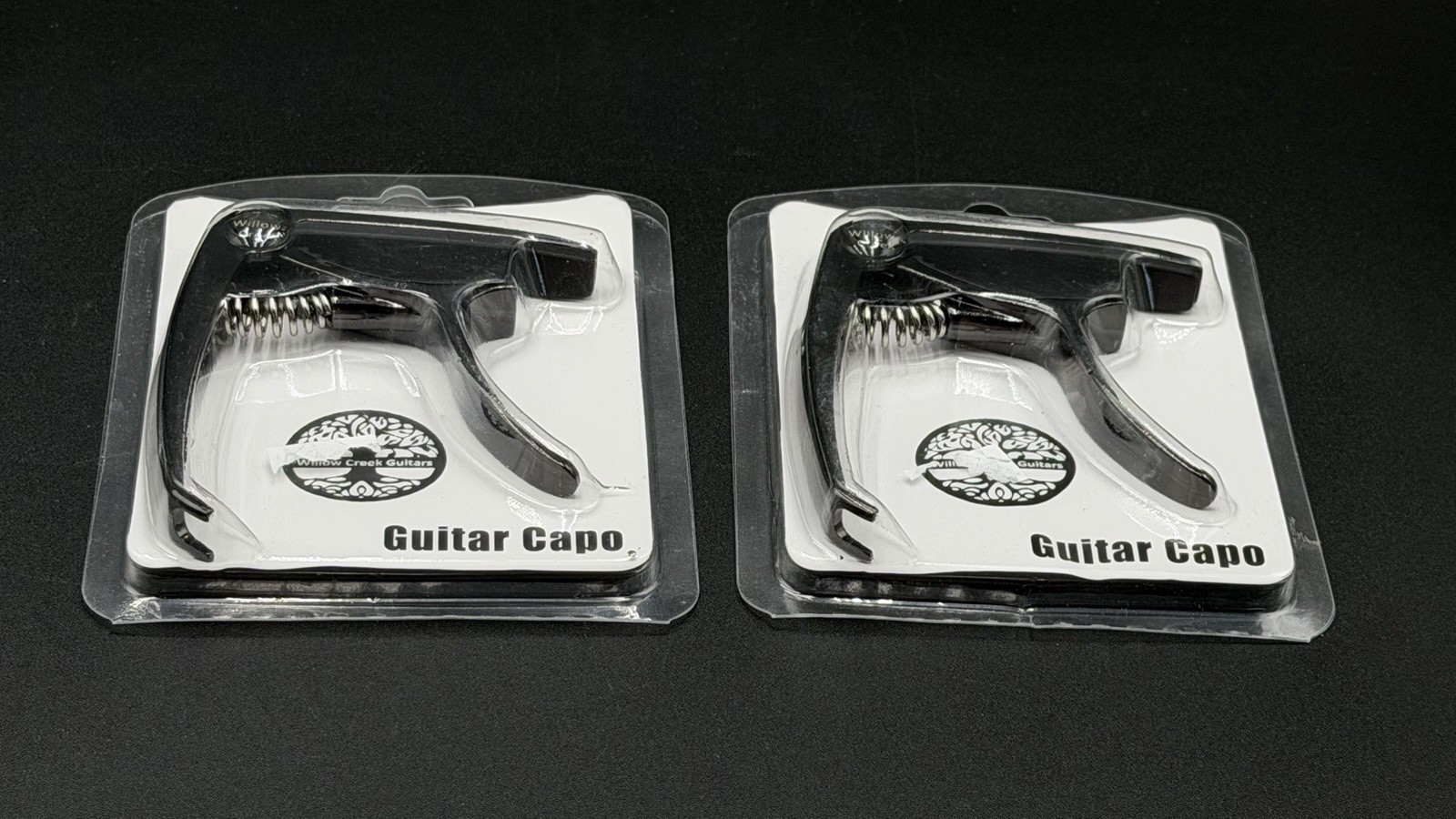 Lot of 2 Guitar Capo Clamp Black Metal Spring Acoustic Electric New