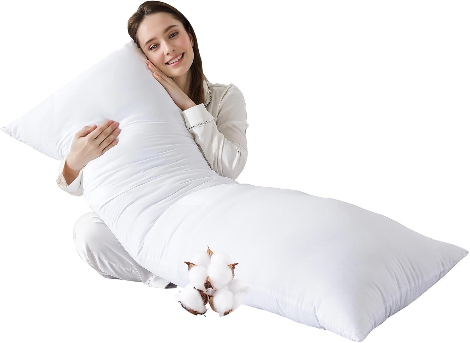 Large Body Pillow,Long Bed Pillow for Adults,20x54in |