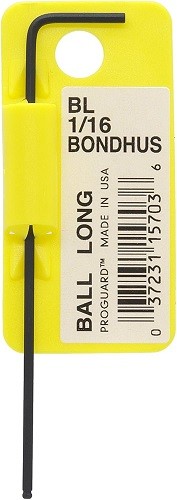 Bondhus 15703 - 1/16" Ball End L-Wrench Tagged & Barcoded - 1EA