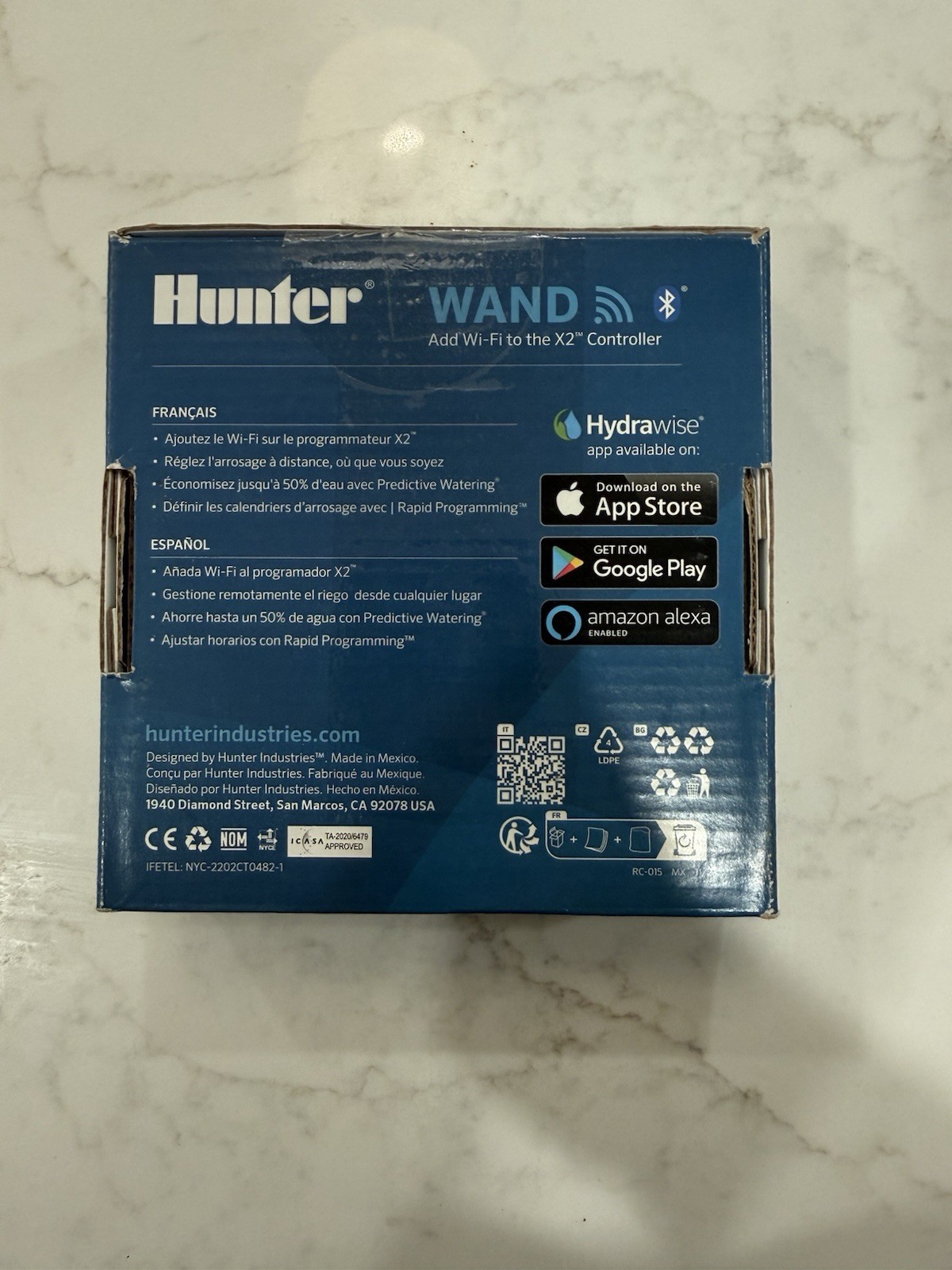 Hunter Wand Smart WiFi Module Gray Remote Scheduling for X2 Sprinkler Controller