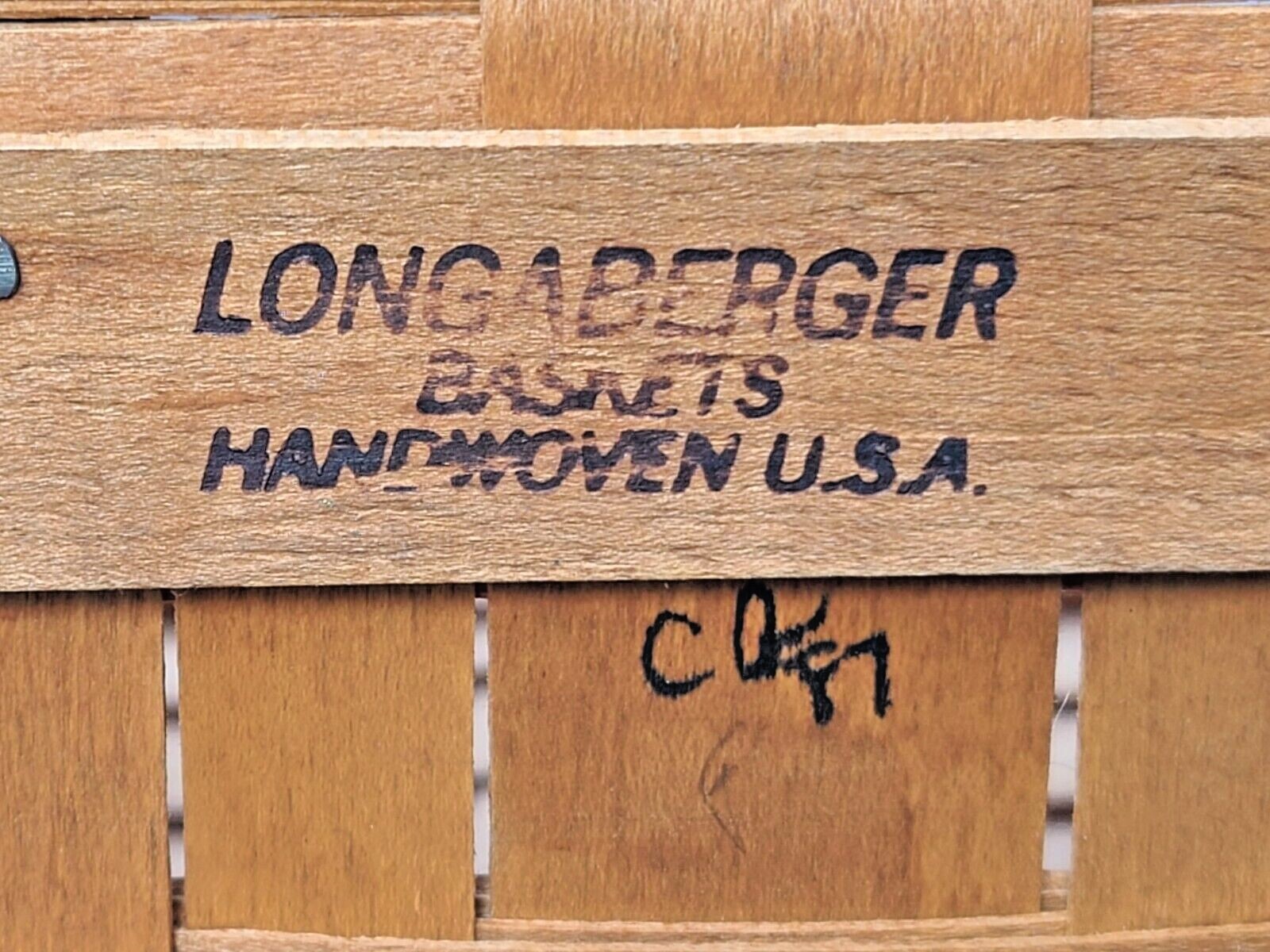 Vintage LONGABERGER 15"w x 11"h Rectangular Double Handle Market Magazine Basket