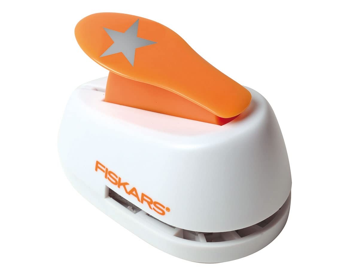 Fiskars Motive Lever Punch, Star, Diameter 2.5 cm, for Left And Right Handers, S