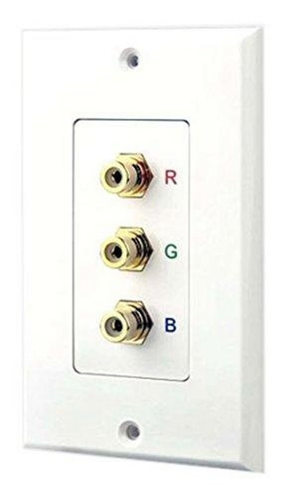 Pyle Home PHRCOMP3 3 RGB/RCA Component Wall Plate White