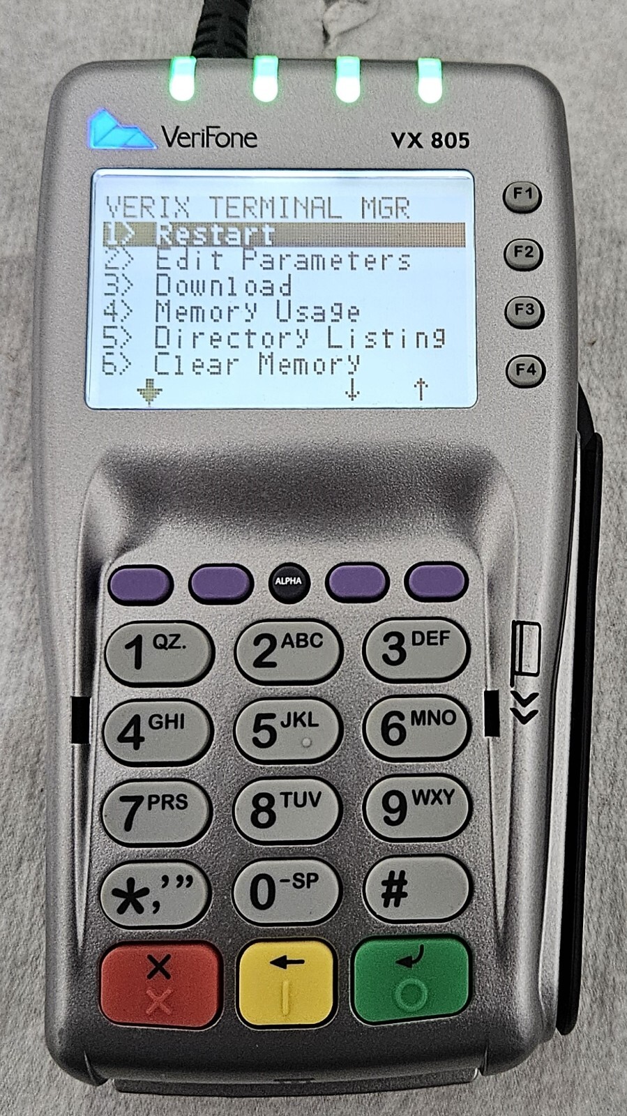 VeriFone VX805 CTLS Pin Pad Tamper Chip/Card Reader W/ Power Cord