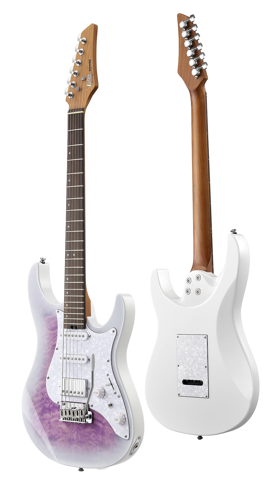 Donner DST-550 ST Style Beginner Guitar HSS - Amethyst + Bag Tremolo Bar
