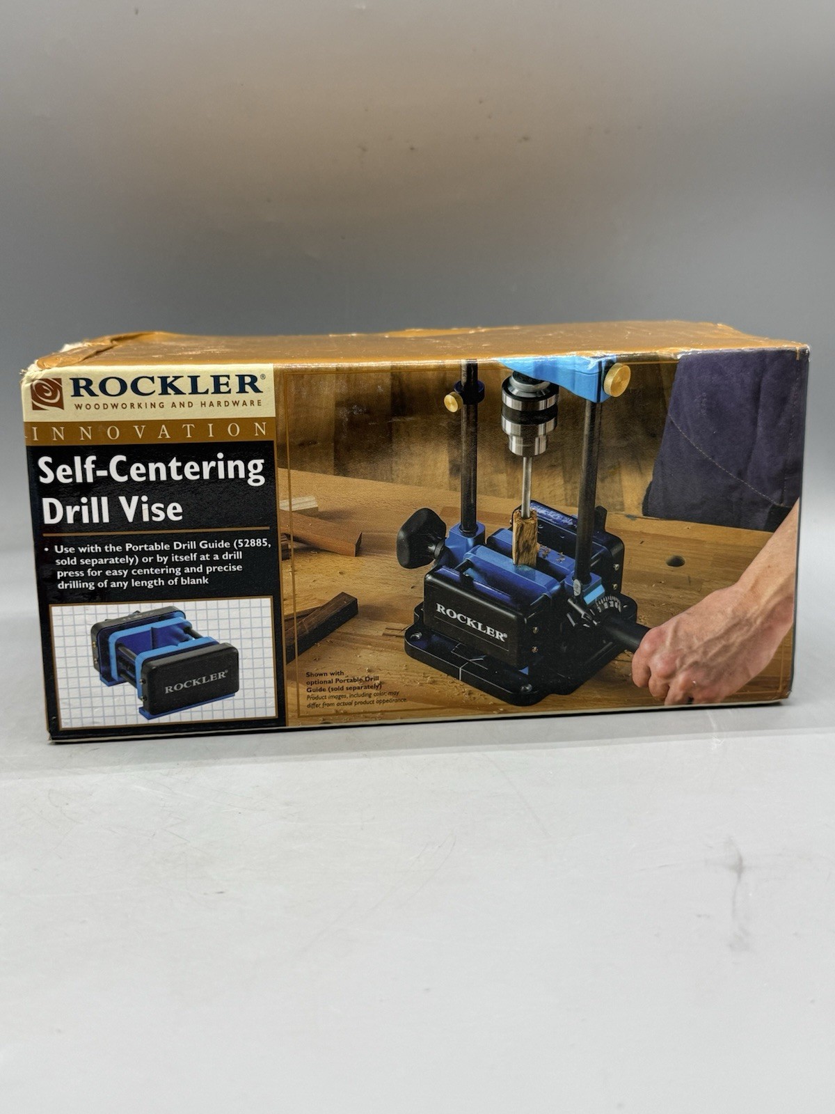 ROCKLER Self centering drill vise w/hex key - centering tool for pen drilling