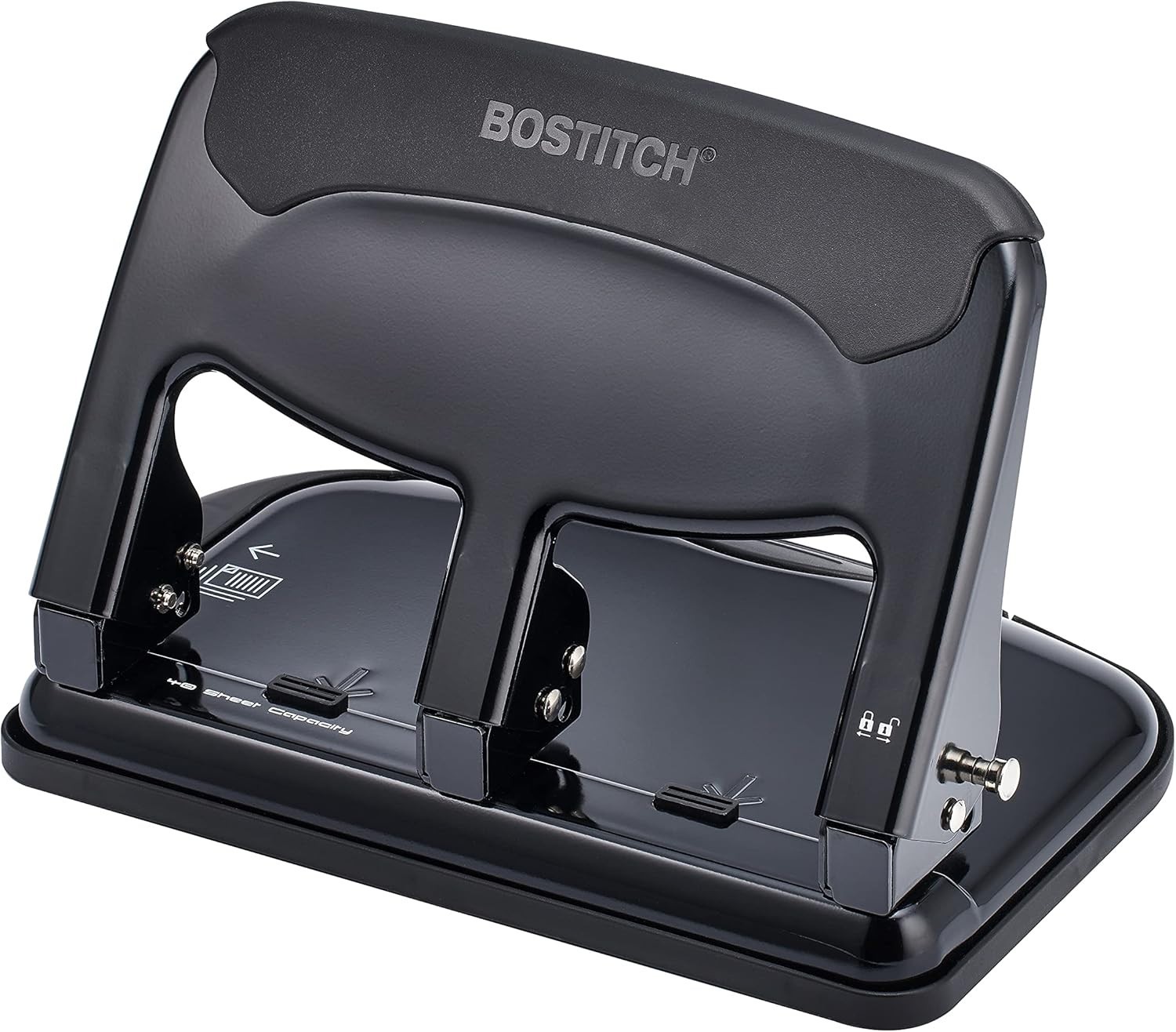 Bostitch HP40 EZ Squeeze 40 Sheet 3 Hole Punch - Black