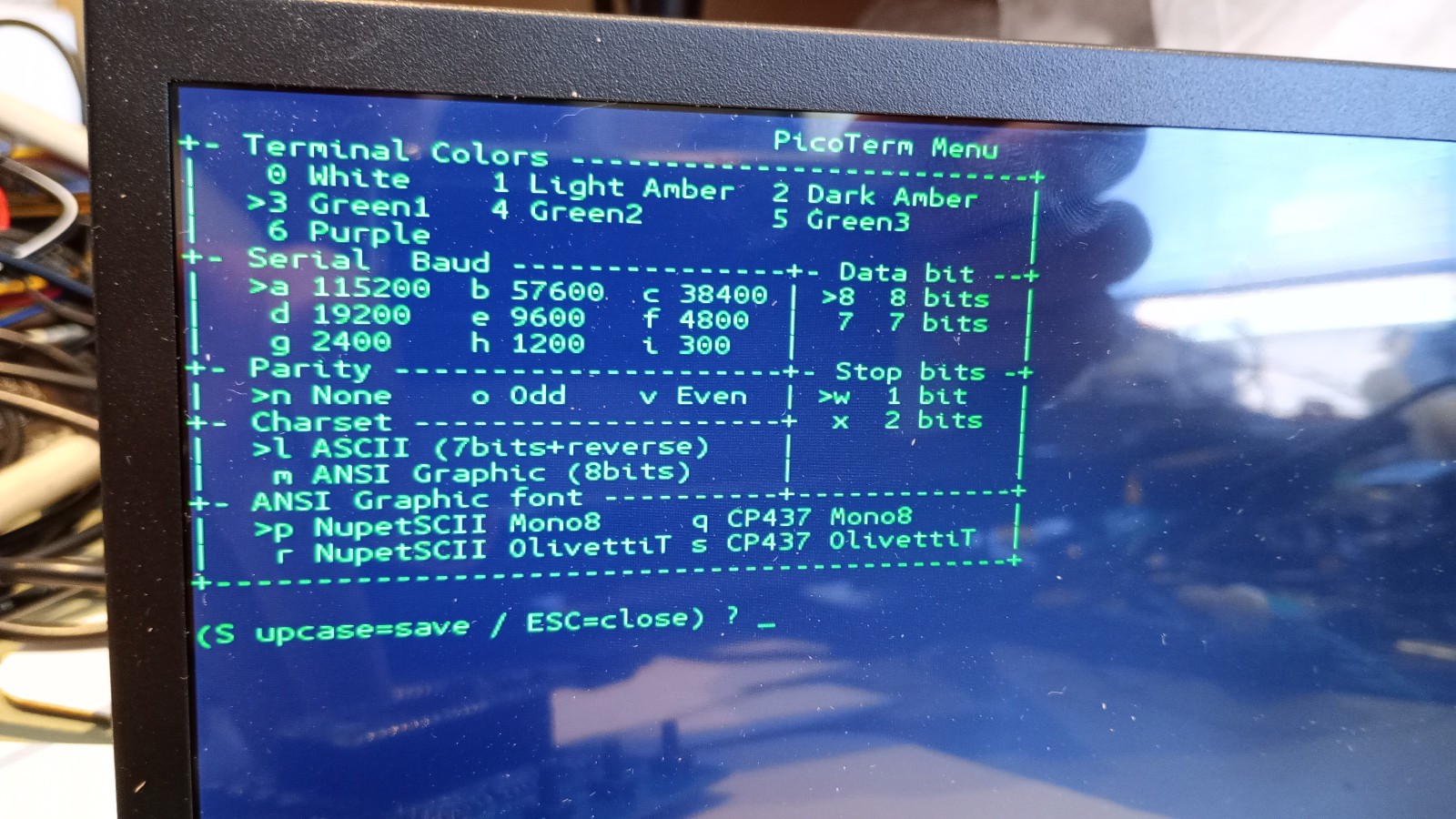 ANSI / VT100 / VT52 RS232 Serial Terminal Project Kit for Raspberry Pi Pico -Kit