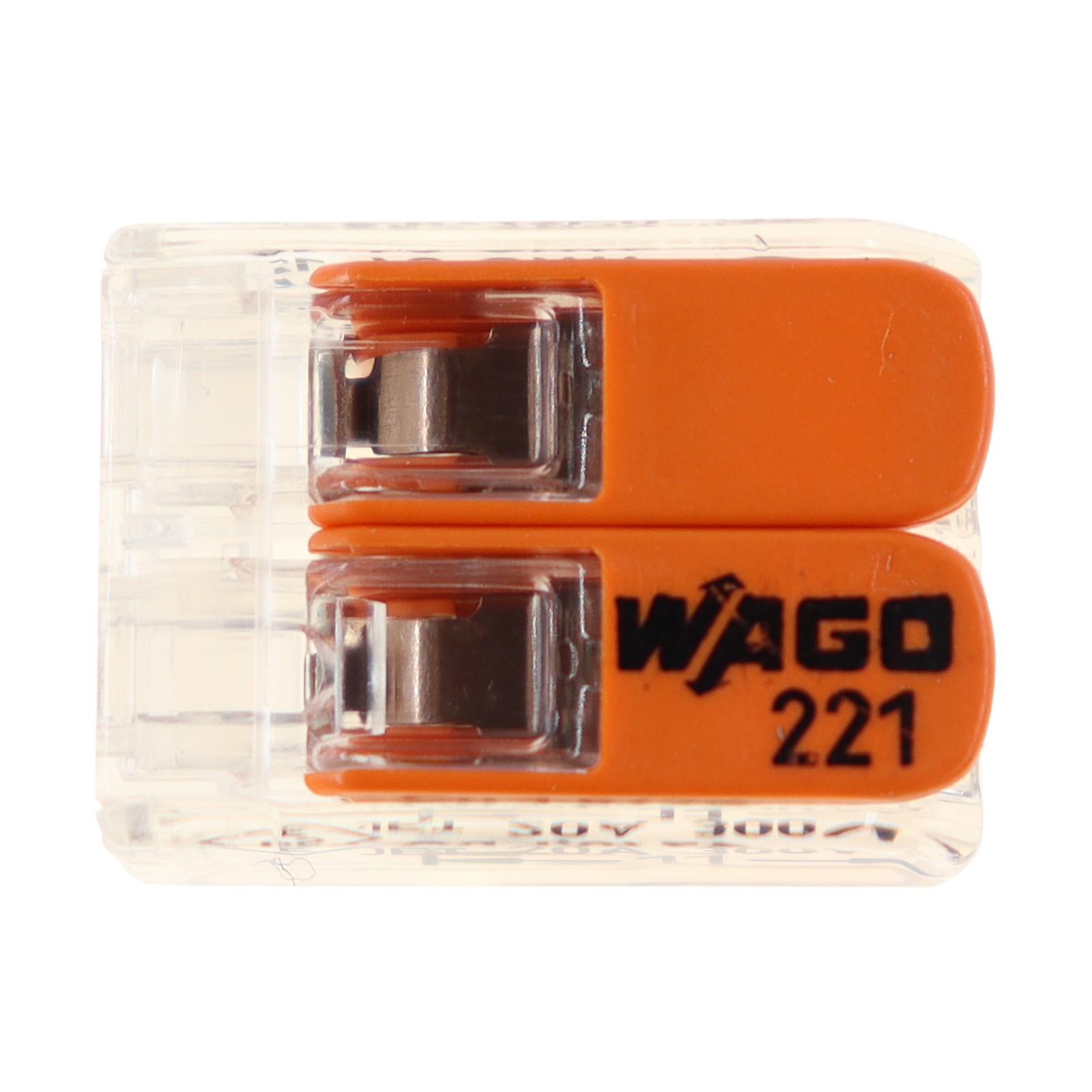 WAGO 221-412 LEVER-NUTS 2-Conductor Compact Wire Connectors (100-Pack)