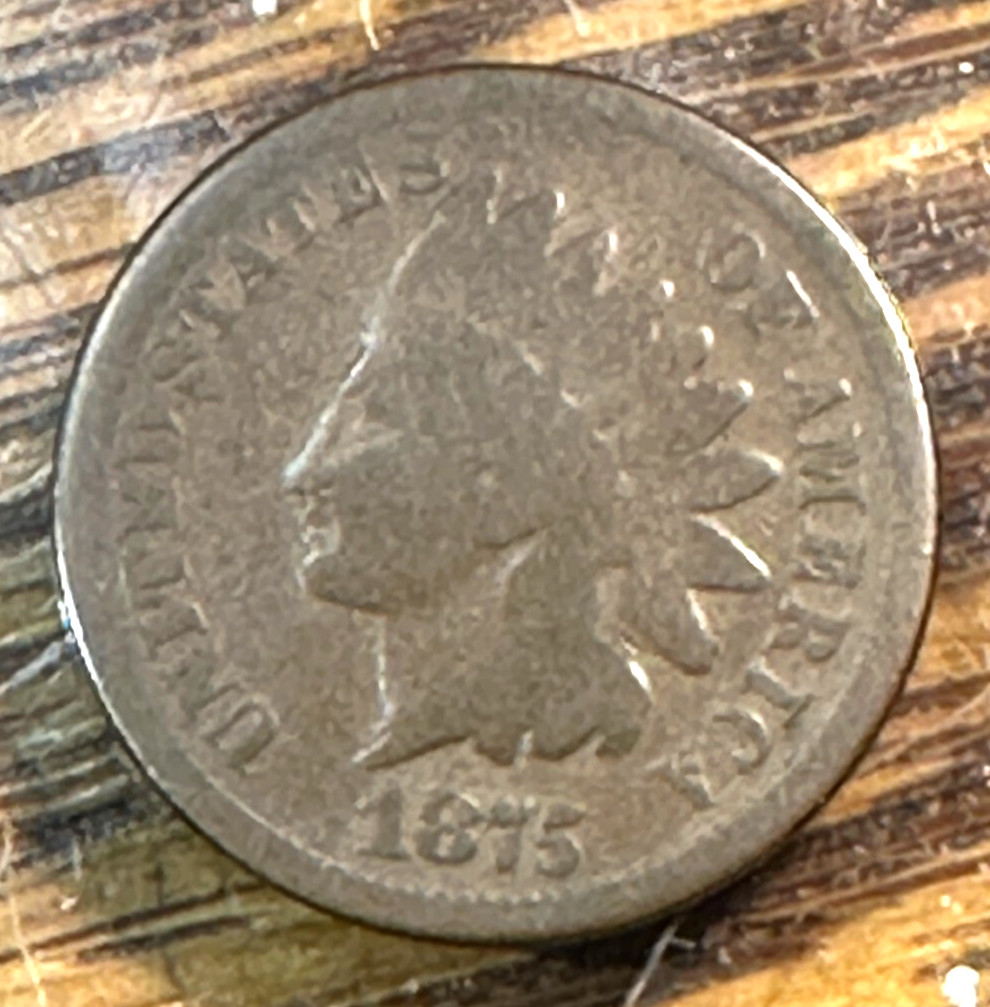 1875 Indian Cent Nice Original Good CHRC