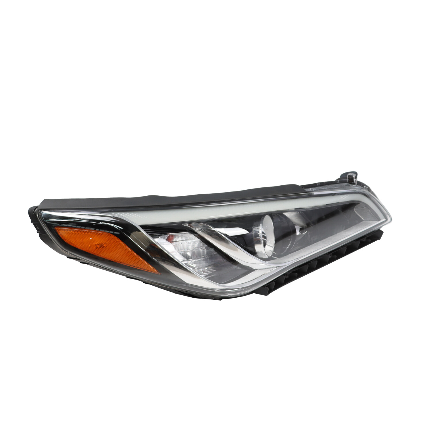 Fit For 2015 2016 2017 Hyundai Sonata Chrome Halogen Headlight Headlamp Pair