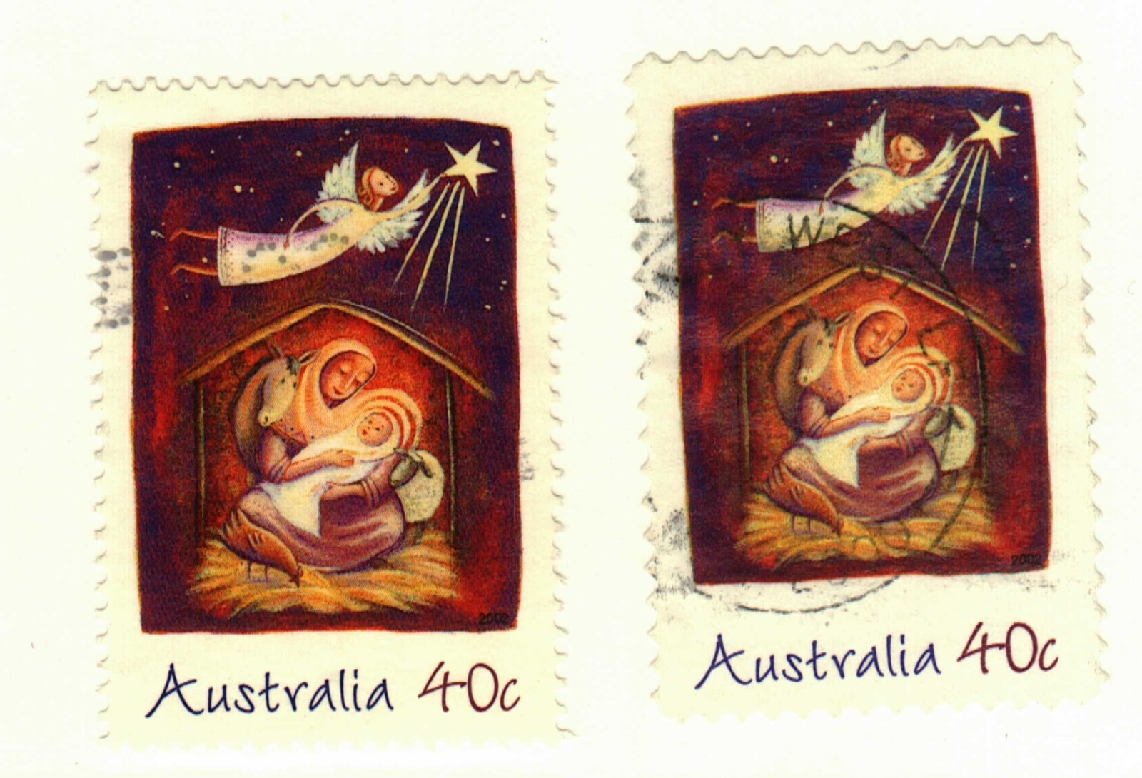 Australia #2108-9 used  Christmas Manger