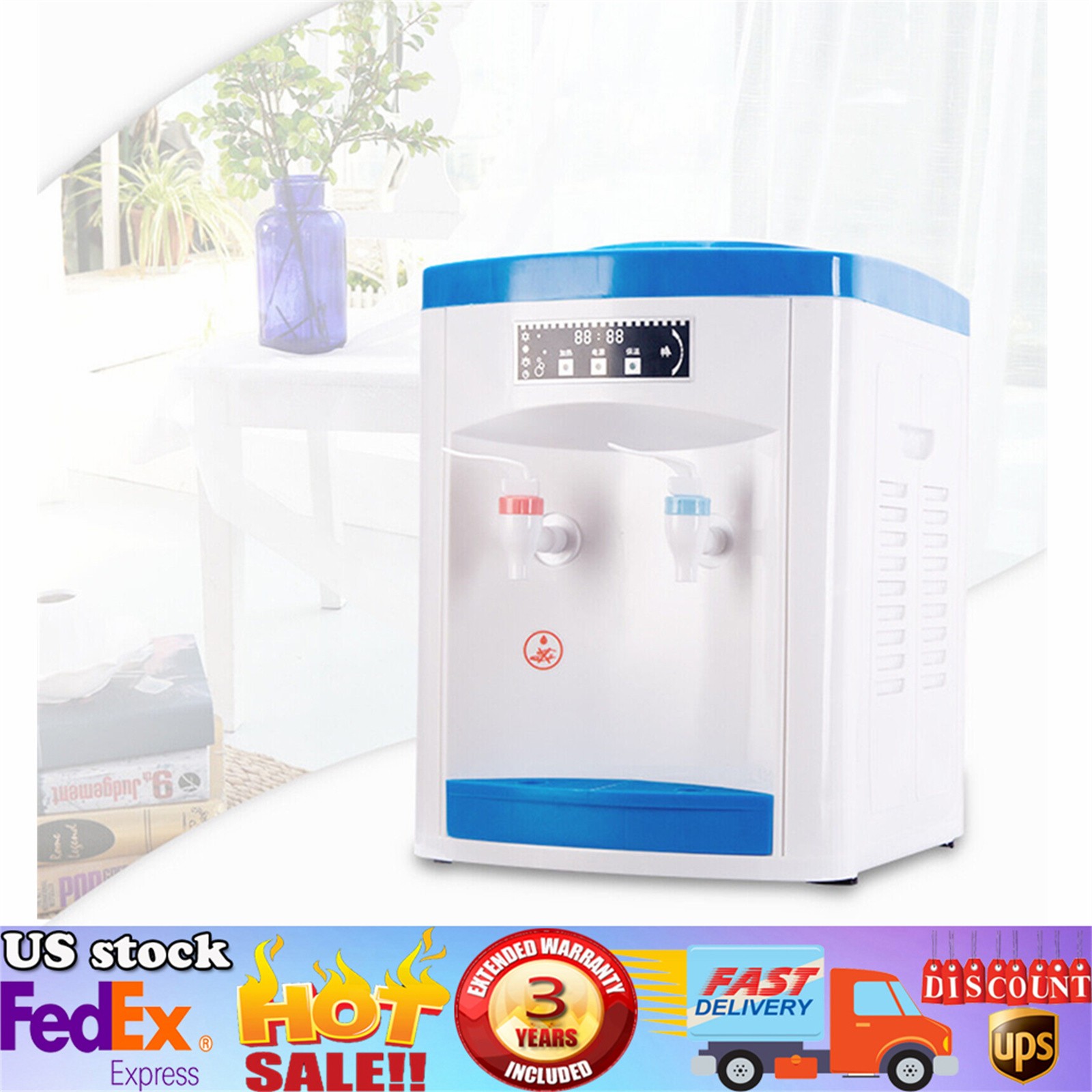5 Gallon Hot Cold Water Dispenser Countertop Water Cooler Dispenser TOP Loading
