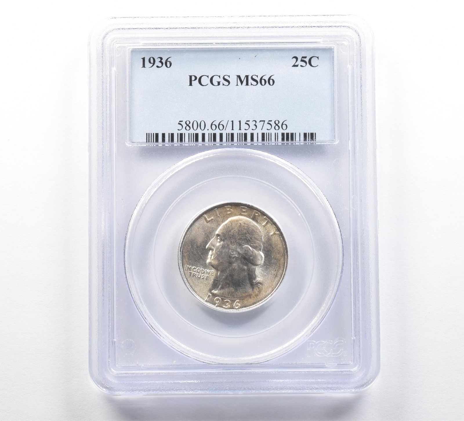 1936 Washington Quarter MS66 PCGS Blue Label