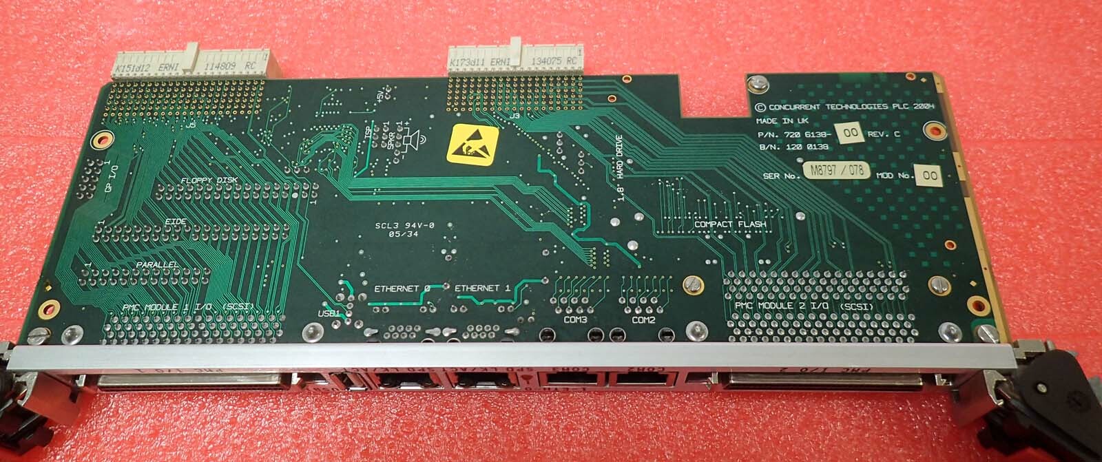CONCURRENT TECH AD PP5 00x P/N 720-6138-00 REV. C NETWORK COMMUNICATION BOARD