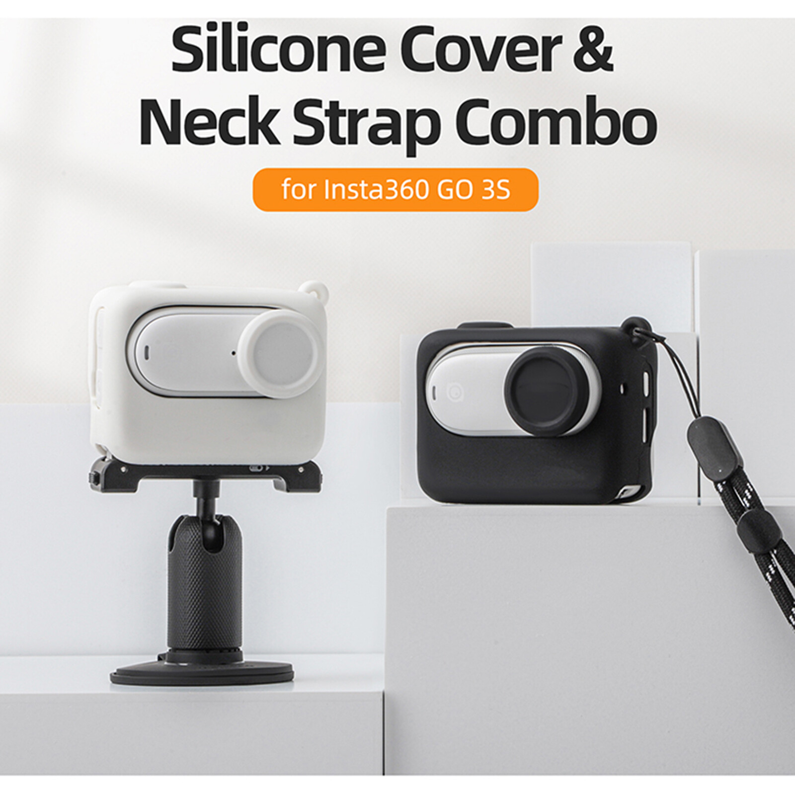 Silicone Case Lens Cover Protective Case Lanyard Accessories for Insta360 GO 3S