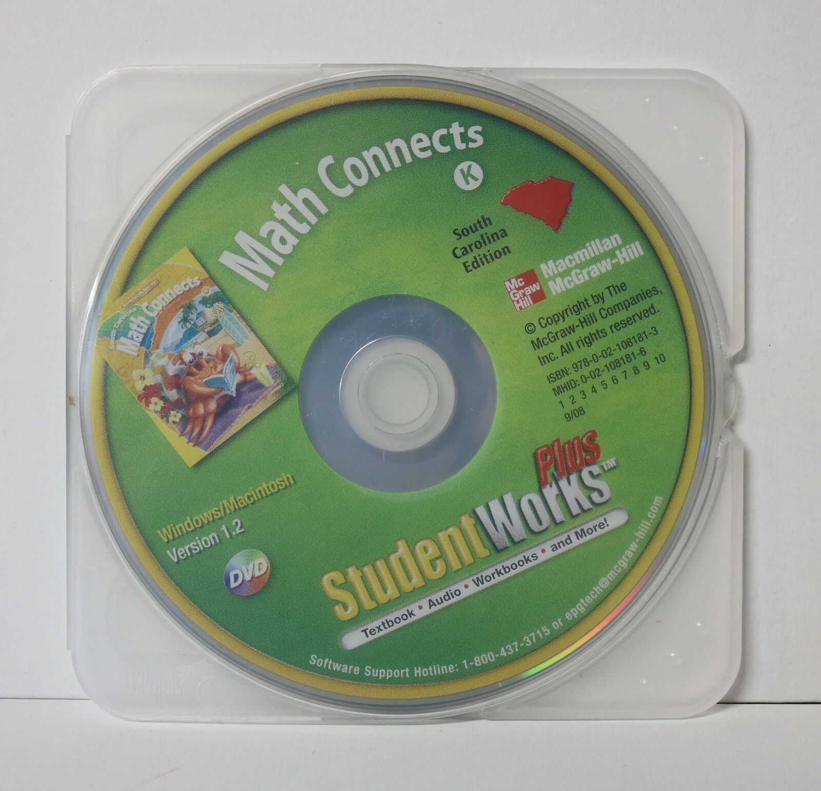 Math Connections K South Carolina Ed. Student Works Plus McGraw-Hill DVD-Rom