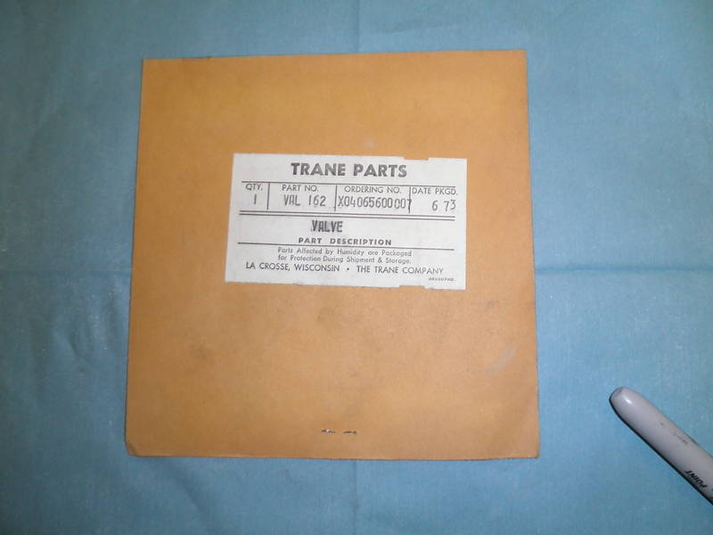 Lot of Trane Company Model: VAL 162, PN: X04065600007. New Old Stock