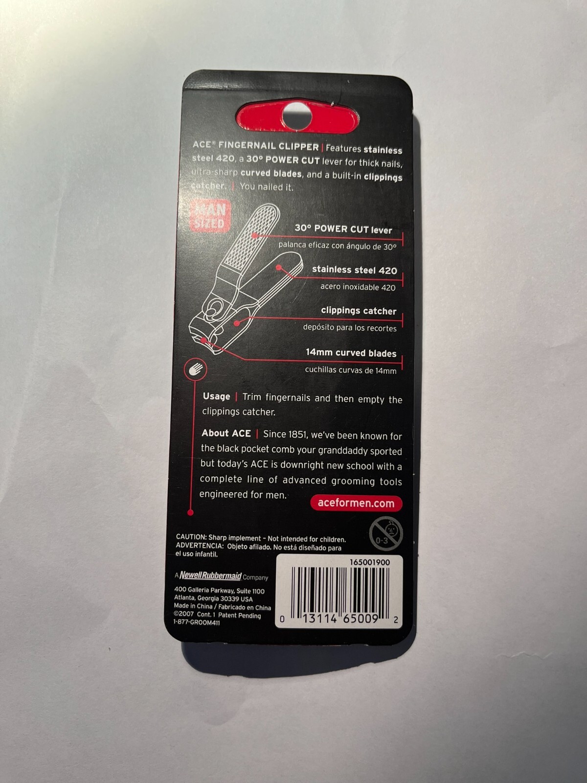 ACE for Men Large Fingernail Clipper