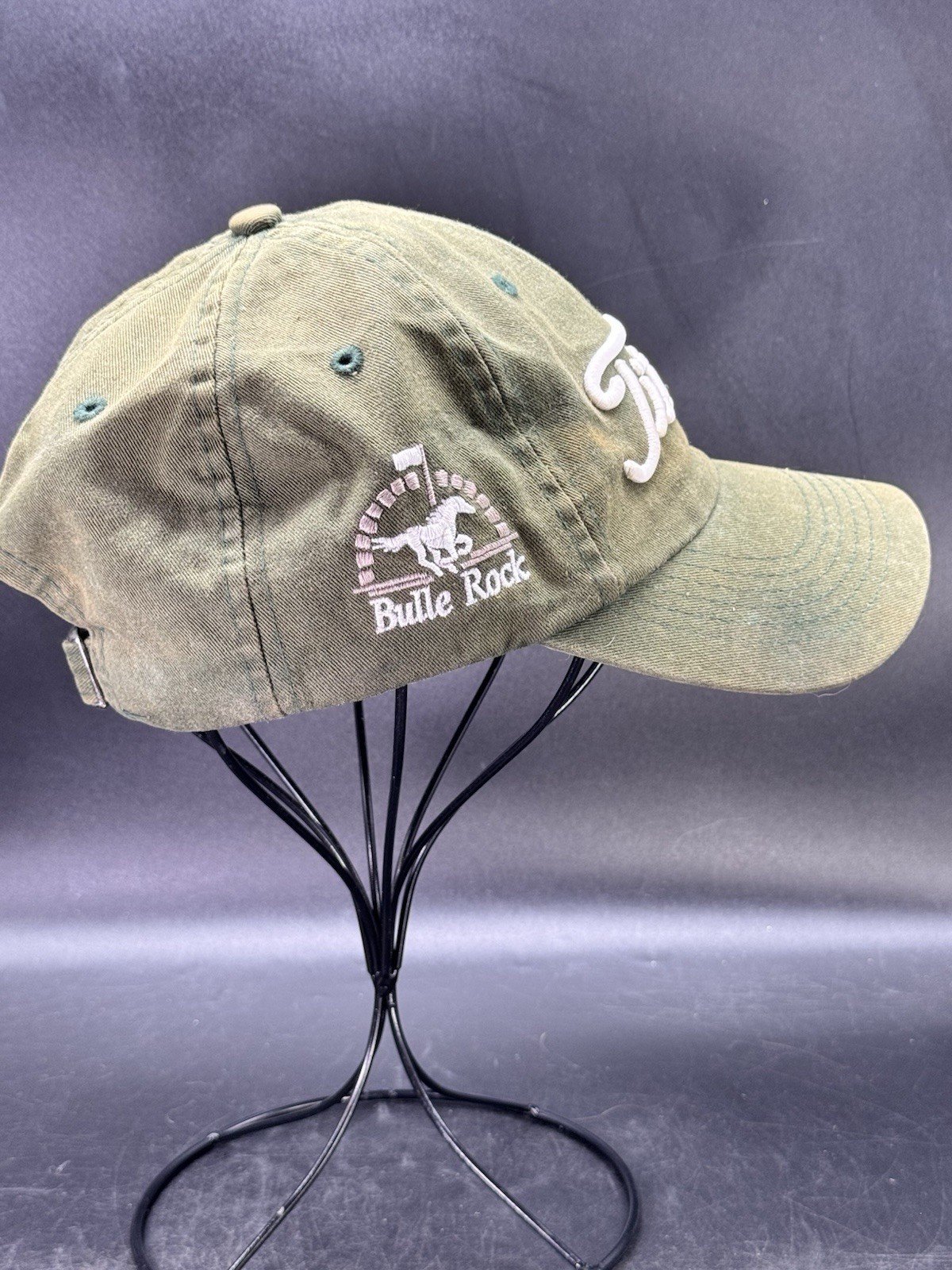 Titleist Bulle Rock Golf Course Hat Adjustable StrapBack Green Sun Faded