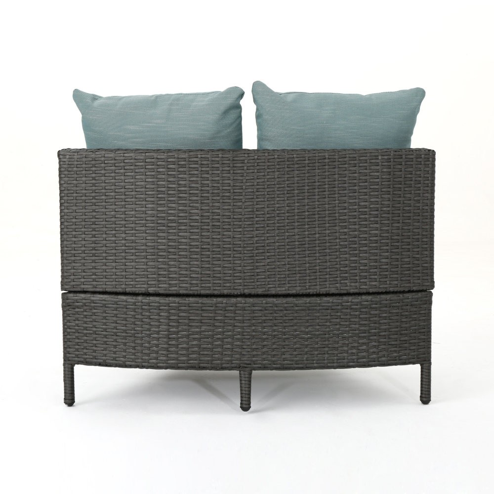 Outdoor Single Sofa Chair, Waterproof Rattan w/ Removable Cushion All Weather