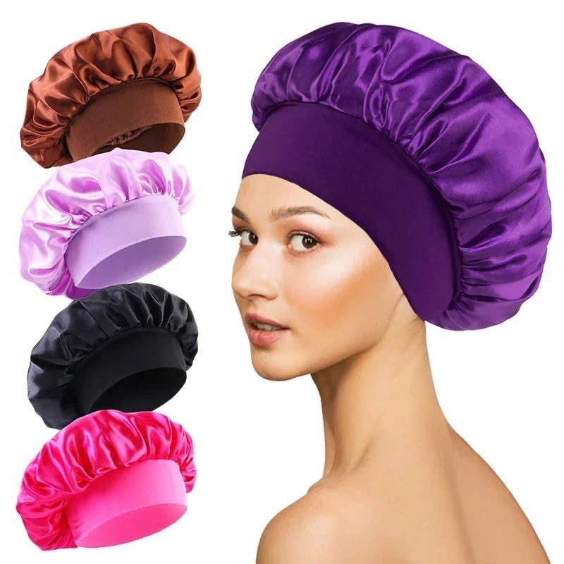 Satin Bonnet Silk Hair Bonnet Adjustable Bonne for Sleeping with Tie