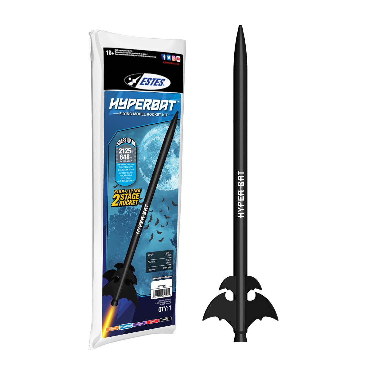 Estes Flying Model Rocket Kit Hyper Bat  EST 7217