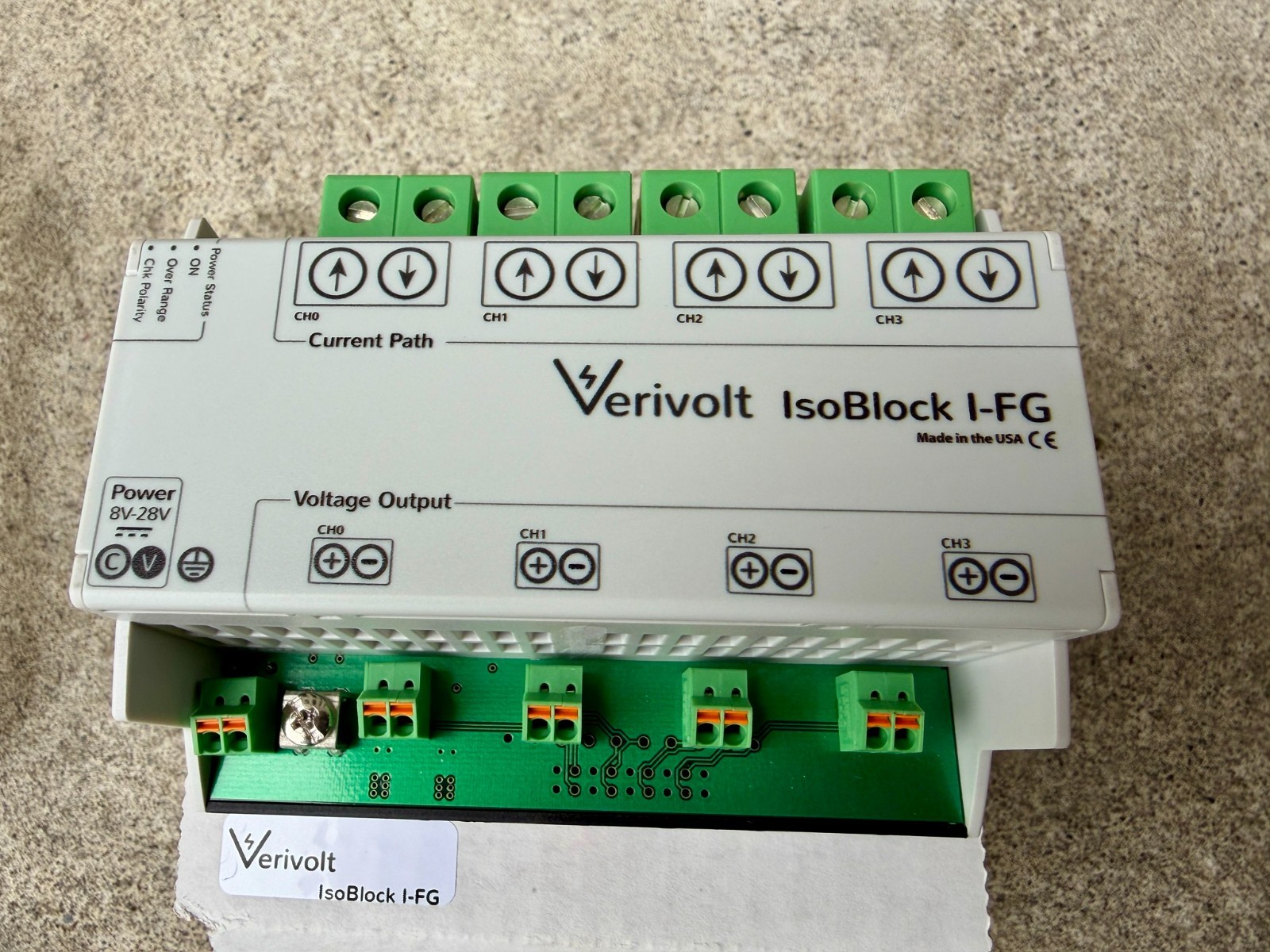 VeriVolt ISOBLOCK I-FG-4C IFG4C Monitor Current/Voltage Transducer 50A 10V -NEW-