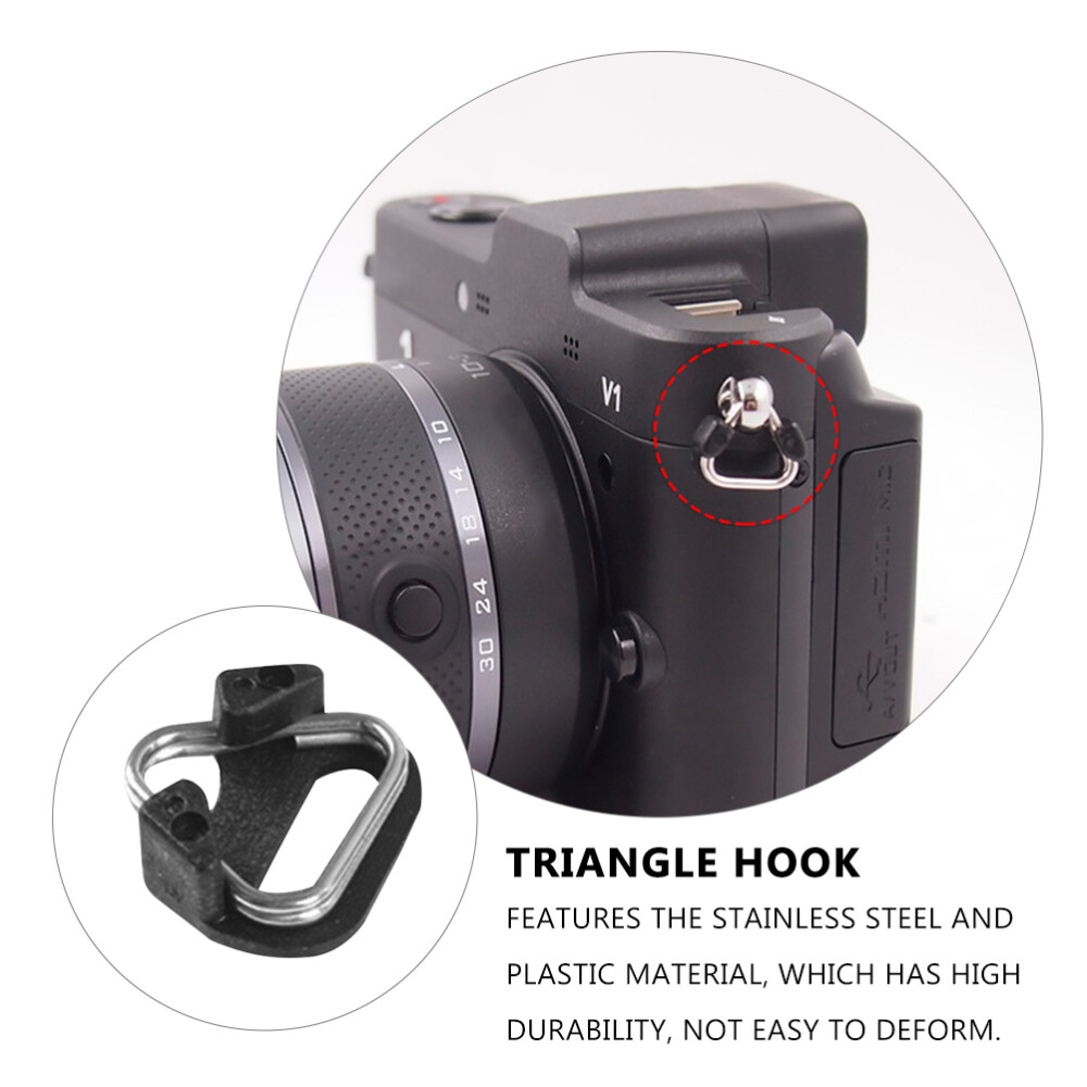 10 Pcs Camera Clip Strap Accessories Triangle Rings Connector Loop Mini