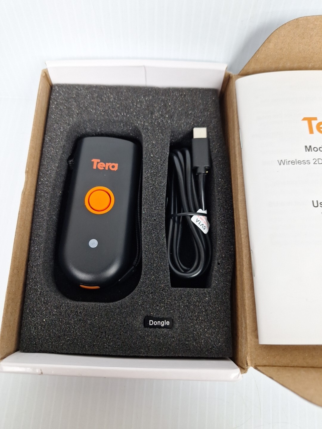 Tera Model 1200 Mini Portable Barcode Scanner - USB, Plug & Play, Dongle, Manual