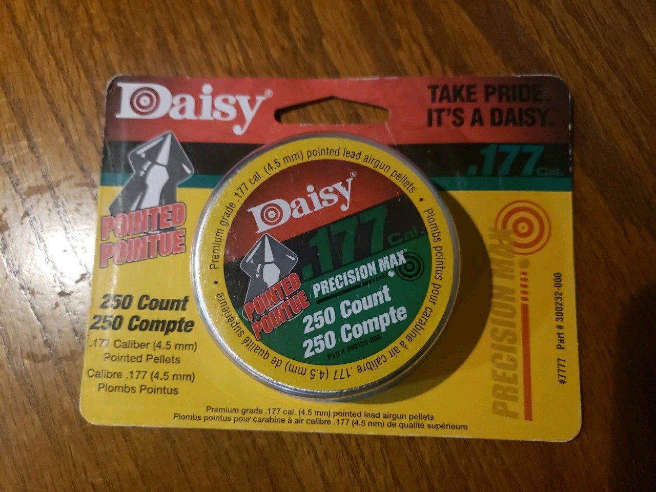 Daisy Pointed PRECISION MAX Pellets .177 Caliber Tin of 250 Count Airgun Ammo