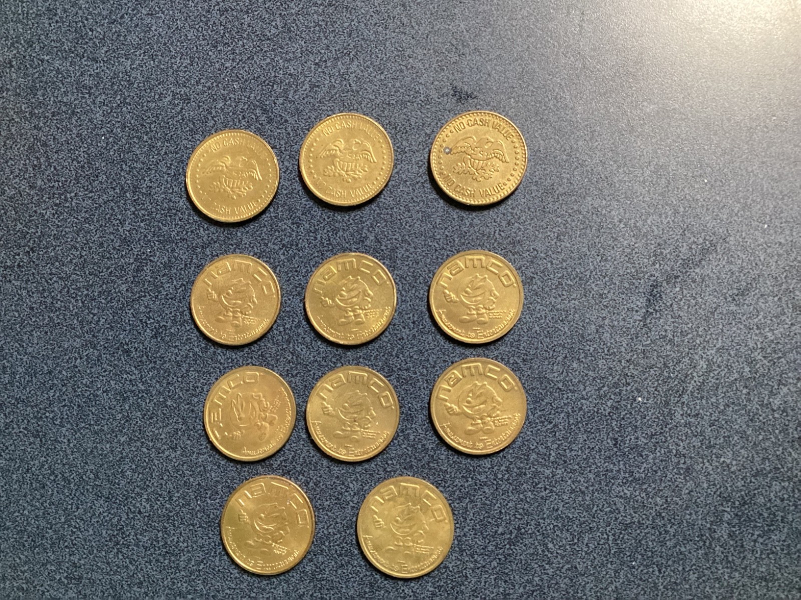 Lot Of 11 Gaming Tokens Namco 3 Tokens With Eagles